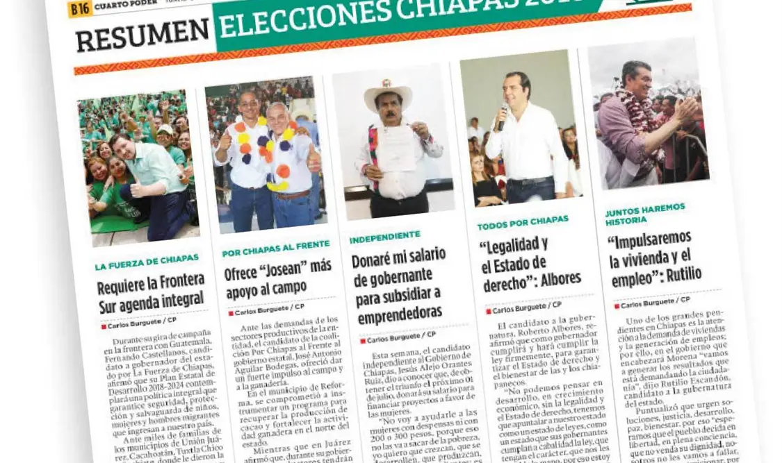 Resumen: Elecciones chiapas 2018
