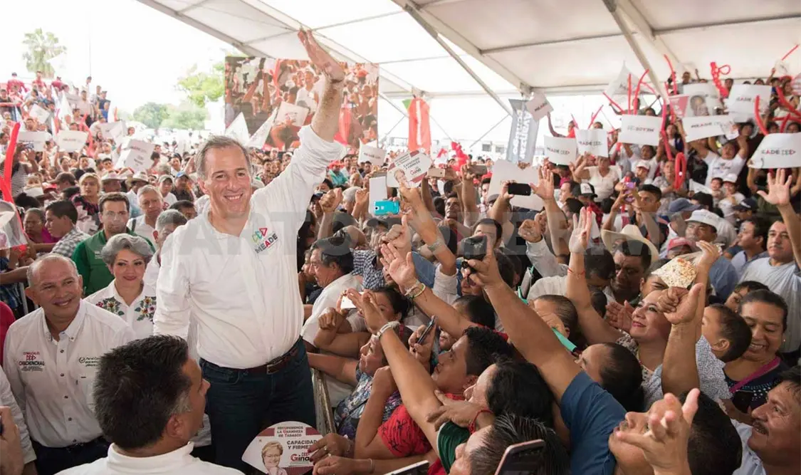 De gira proselitista en el municipio de Comalcalco, Meade Kuribreña ofreció a los tabasqueños recuperar la grandeza de esta entidad. Agencias
