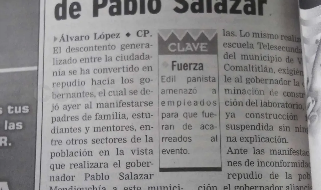 Siniestro pasado: Rechiflan discurso de Pablo Salazar Mendiguchía