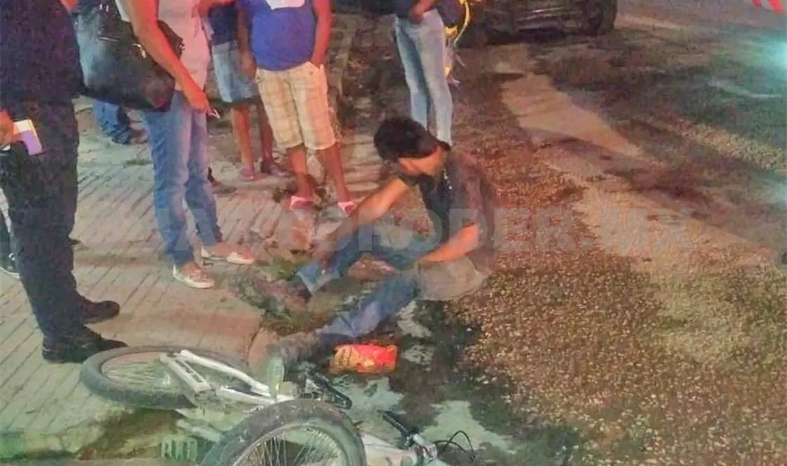 Veloz taxista arrolla a ciclista en el Centro