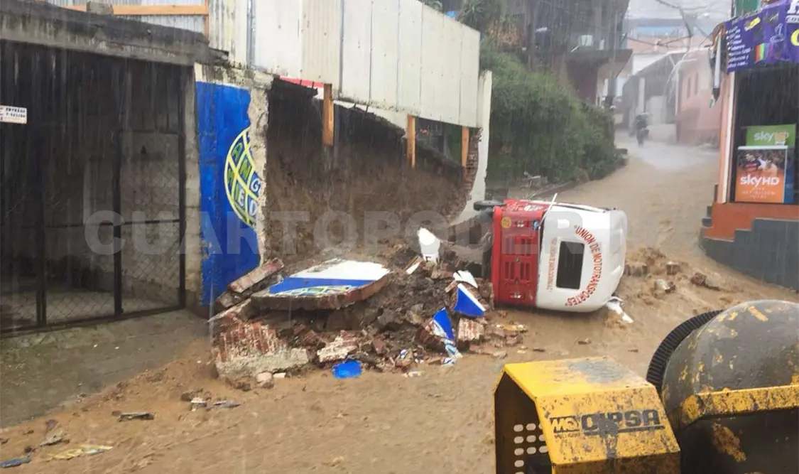 Lluvias dejan un lesionado y algunos daños