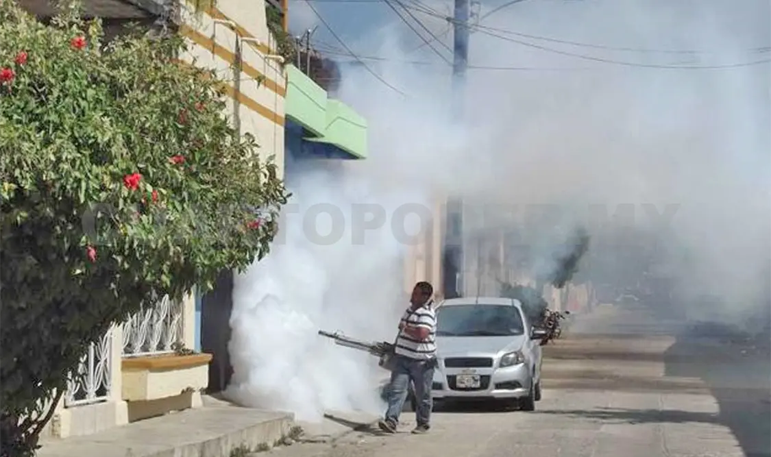 La jornada de fumigación tiene por objetivo reforzar la eliminación de criaderos de vectores. Noel Vázquez / CP