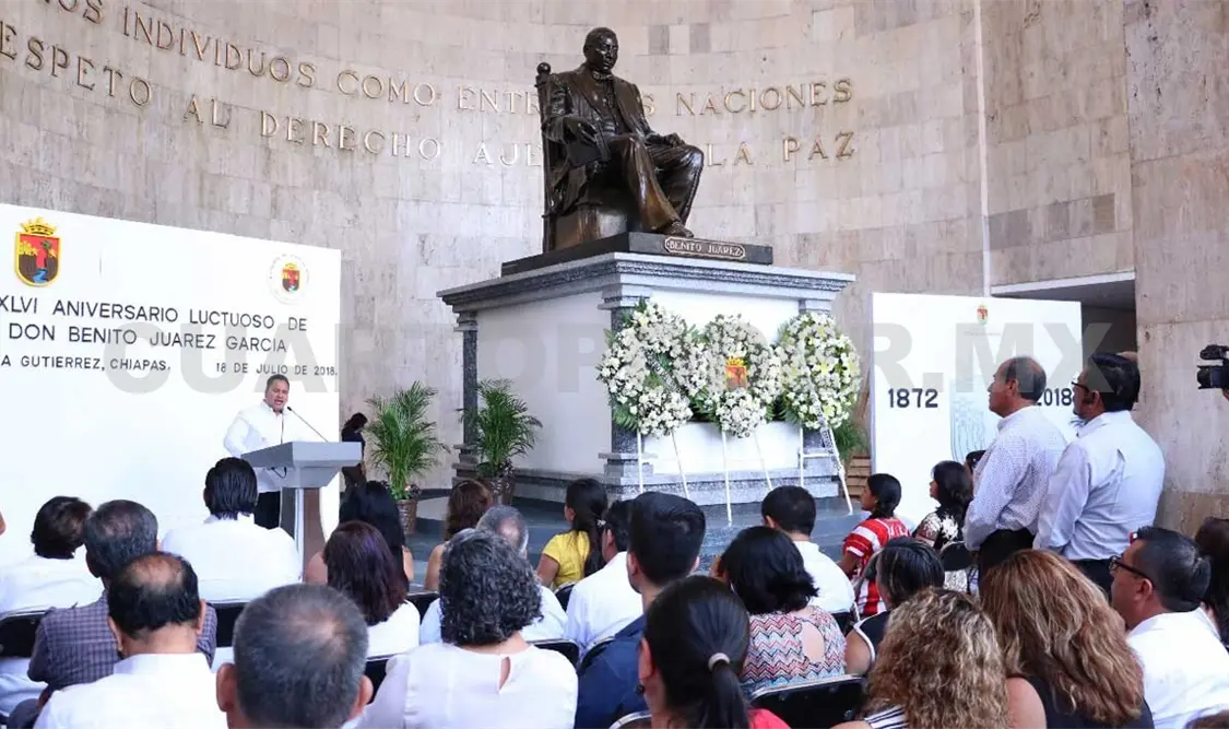 Conmemoran CXLVI aniversario luctuoso de Don Benito Juárez