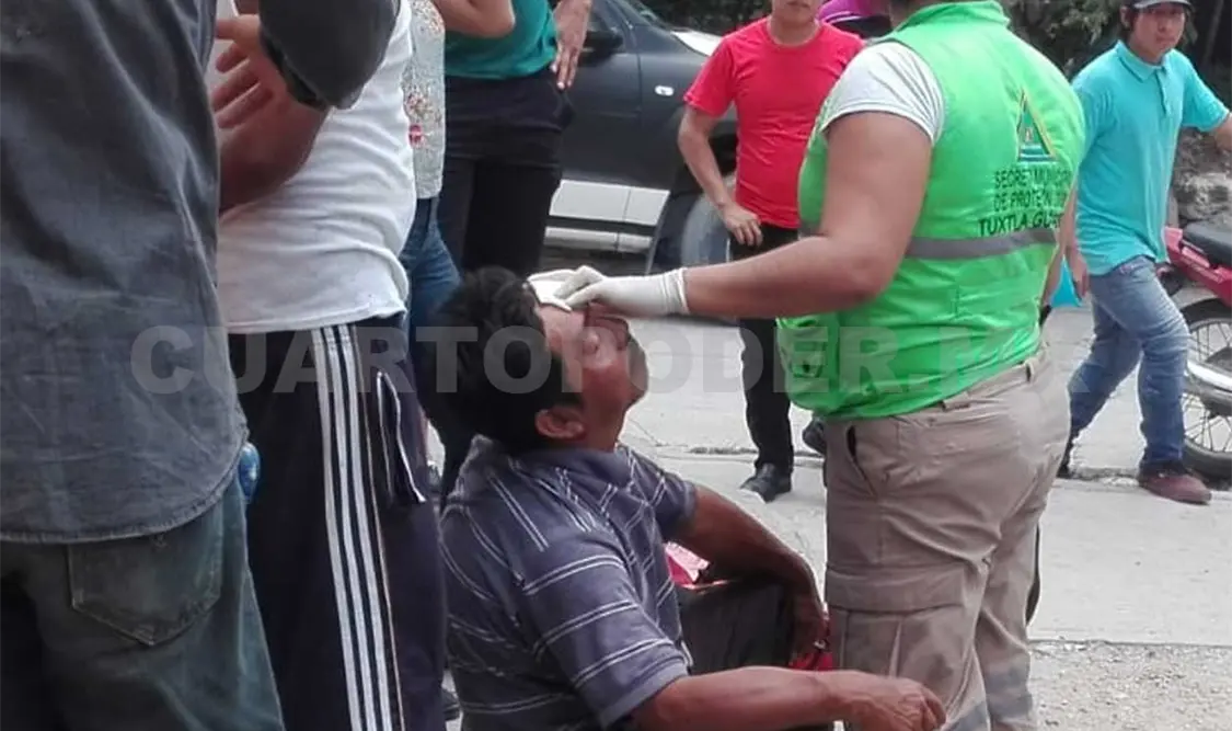 Apedrean a un hombre en riña