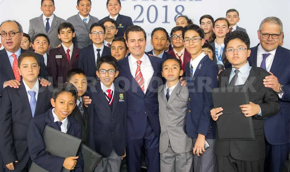 Peña Nieto anticipó que estos niños, son producto de la reforma educativa, llegarán tal alto como ellos mismos se lo propongan. Presidencia