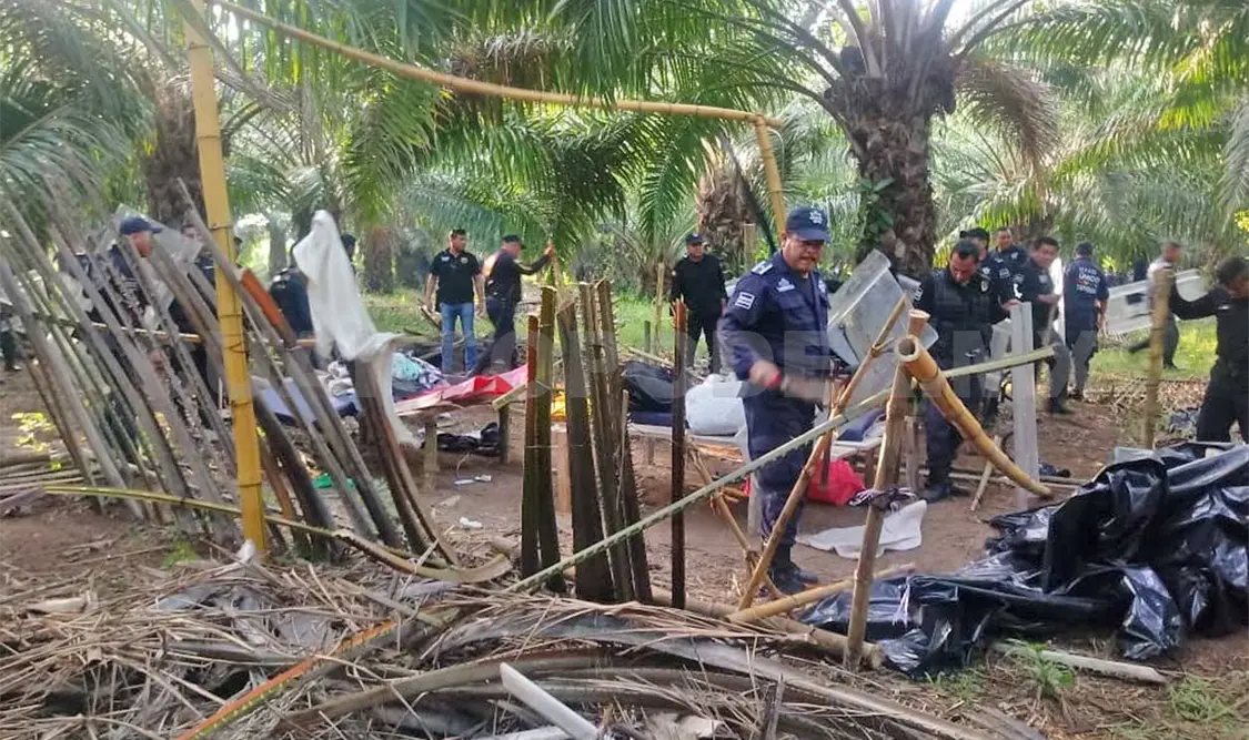 Se desalojaron a 50 personas que habían invadido un predio cercano al ejido Río Florido. Ramón García/ CP