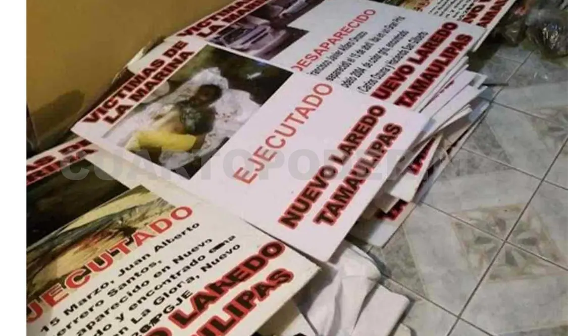 Hallaron 137 pancartas con leyendas alusivas a víctimas ejecutadas y/o desaparecidas, atribuidas a personal de la Semar. Agencias