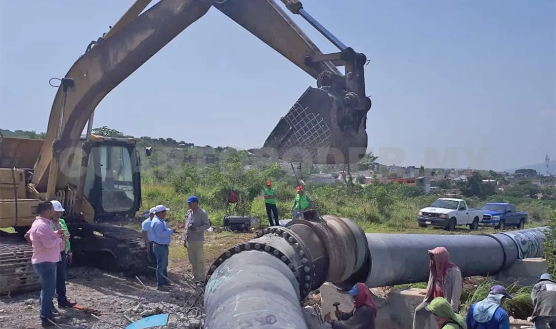 Ya está reparado el brazo norte que suministra agua a decenas de colonias capitalinas. CP