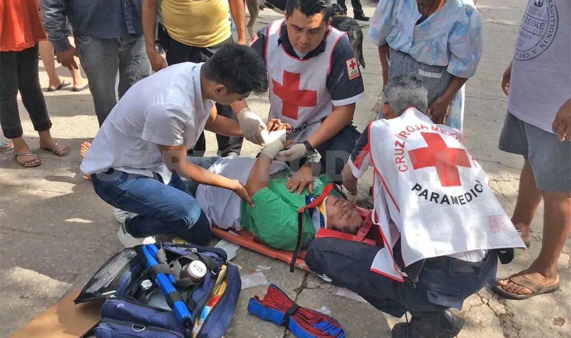 Motociclista derrapó y terminó hospitalizado
