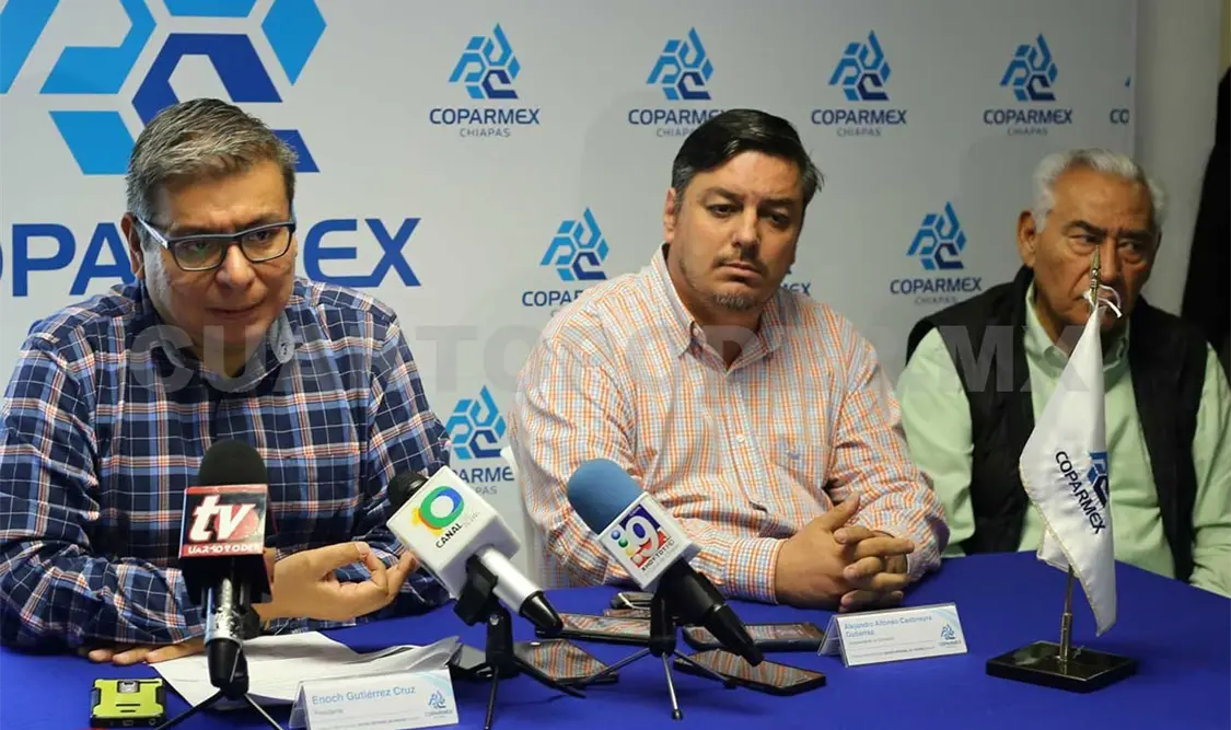Coparmex hizo un llamado a las autoridades que están por entrar para que se aplique el Estado de derecho. CP