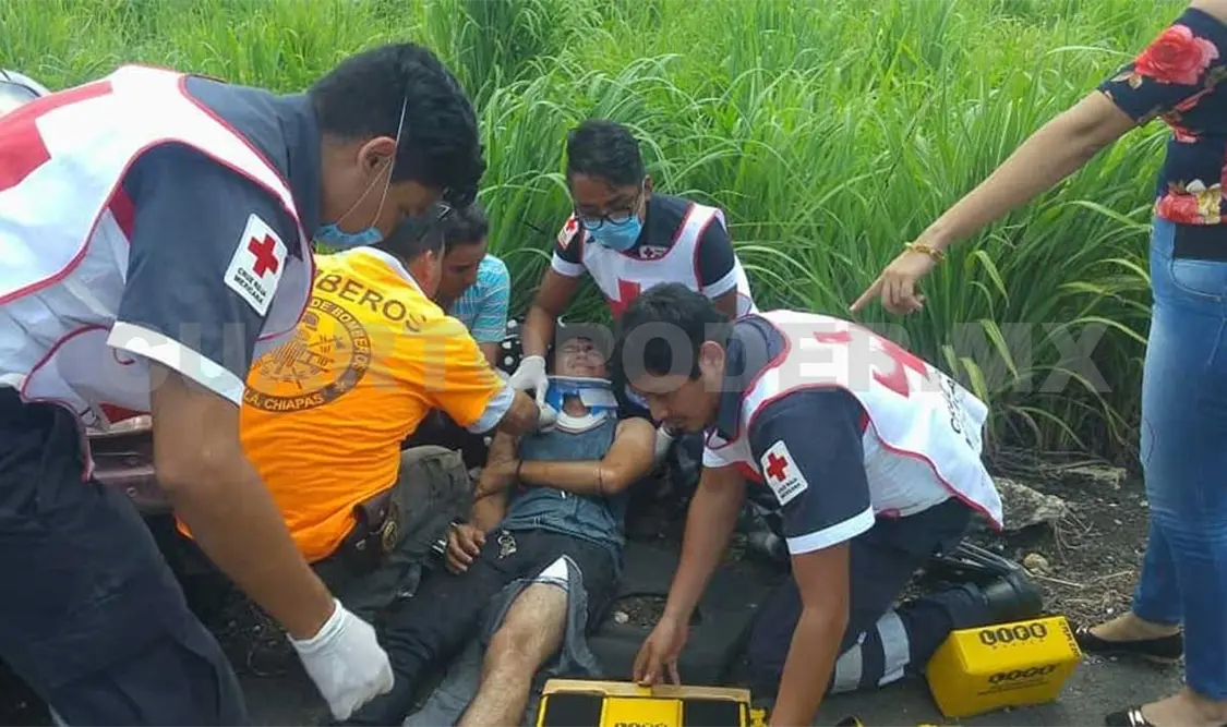El exceso de velocidad al parecer fueron las causas que originaron el accidente la tarde del sábado en la zona costera de Chiapas. Noel Vázquez / CP