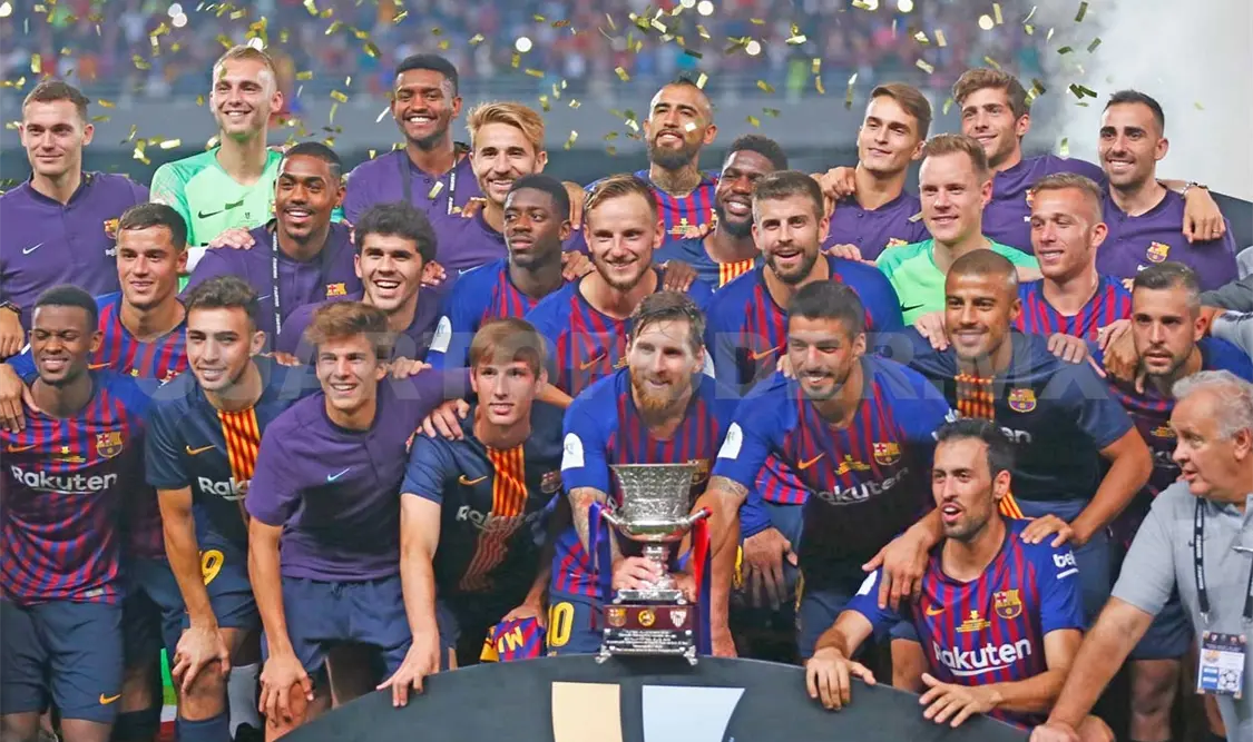 Barcelona derrota al Sevilla 2-1 y gana Súper Copa