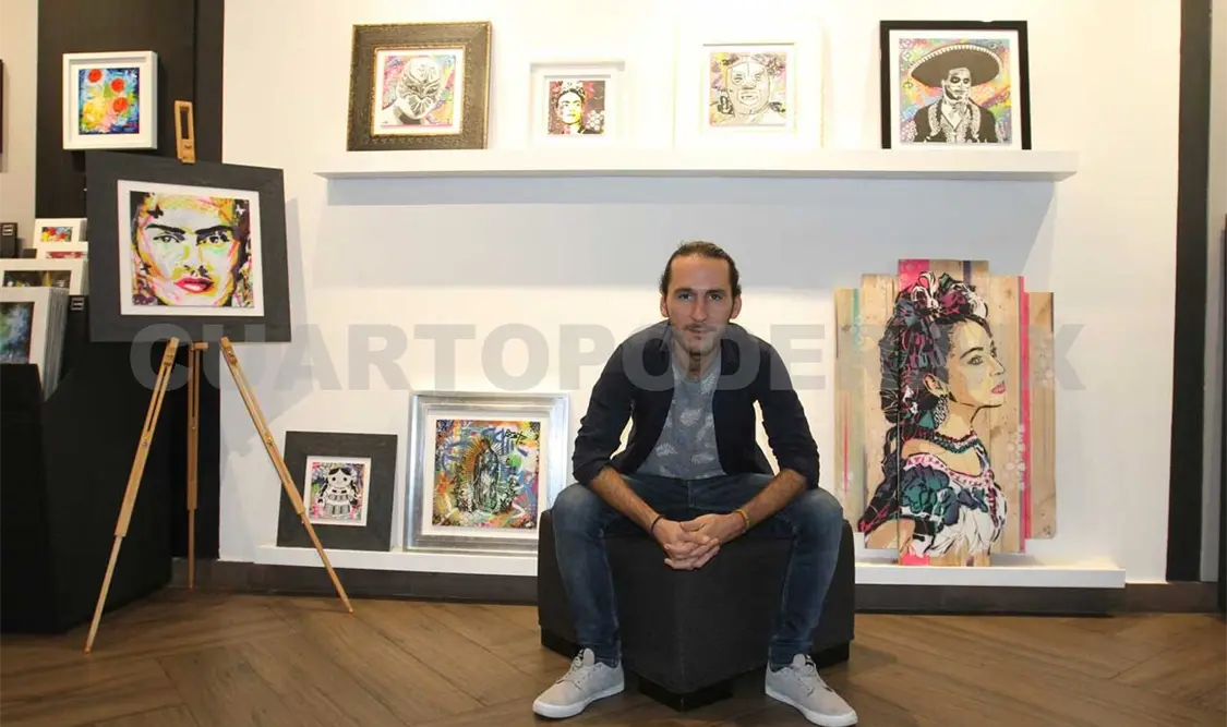 Artista francés utiliza símbolos mexicanos