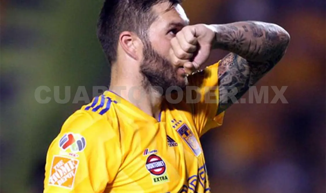 André-Pierre Gignac anotó el segundo de Tigres ante el Atlas. Agencias