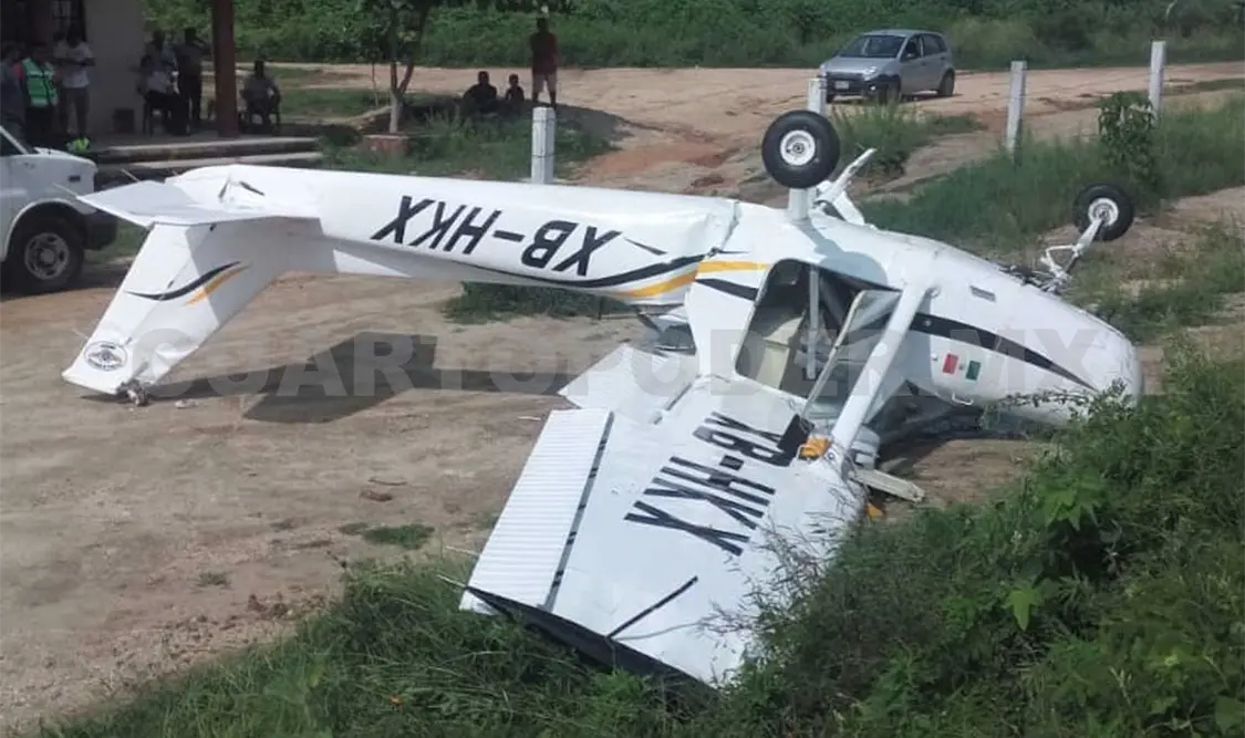 Cae avioneta ; el piloto quedó ileso