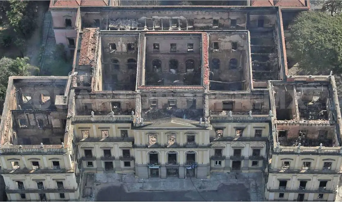 Fotografía del incendio del pasado domingo. Cortesía