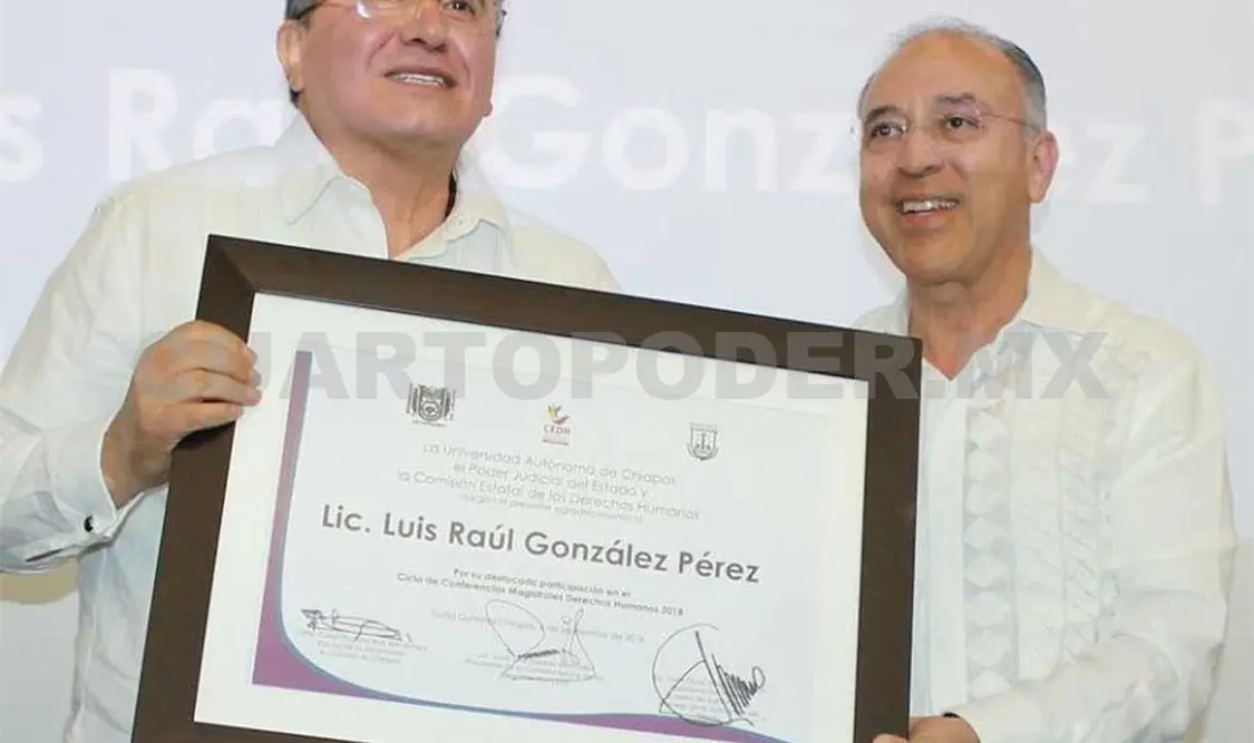 González Pérez fue reconocido por su trayectoria y defensa de los derechos humanos. CP