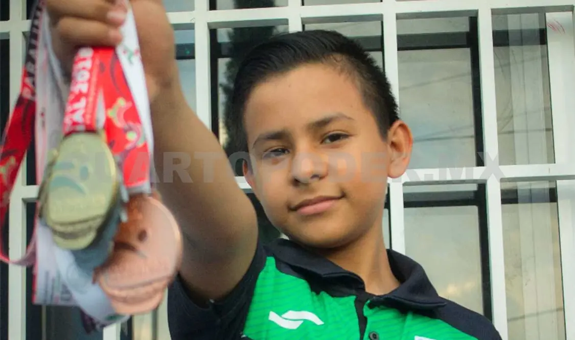 En su primera Paralimpiada Nacional, Coutiño Serrano se colgó cuatro preseas: un oro, una plata y dos bronces. Cortesía