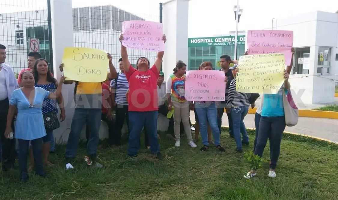Protestan por falta de prestaciones laborales