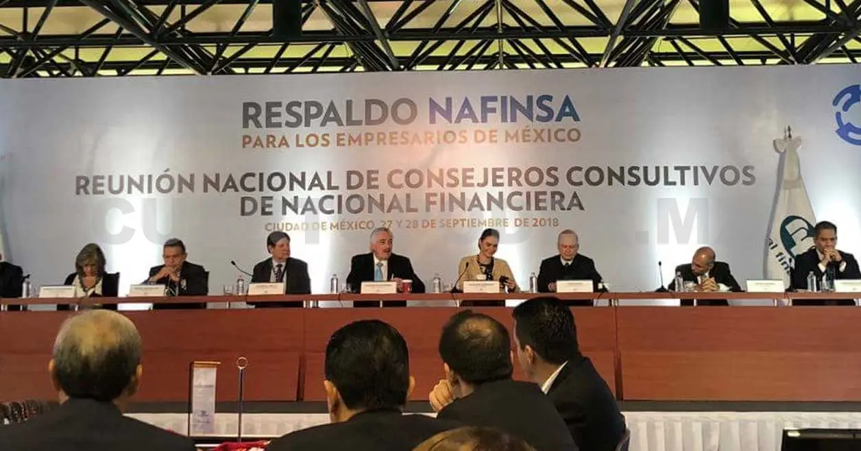 Aspecto de la reunión de Nacional Financiera. Cortesía.CP