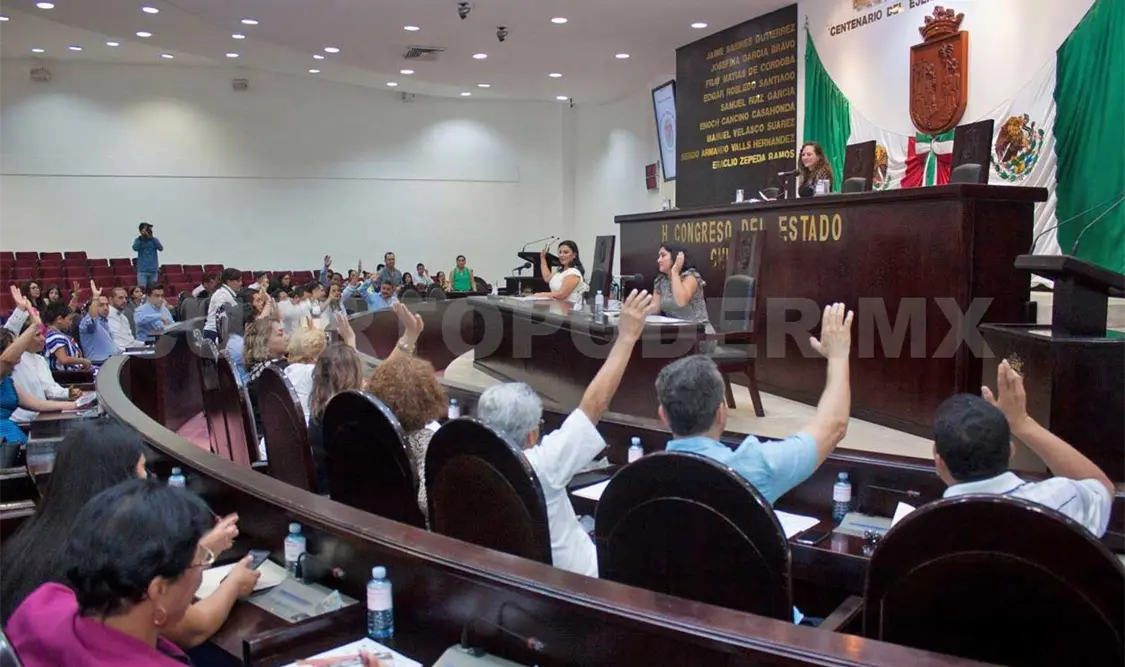 Interior del Congreso del estado de Chiapas, en Tuxtla Gutiérrez. Guillermo Ramos / CP