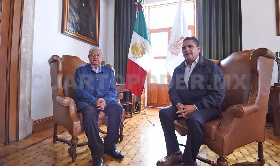 El gobernador electo se reunió con el gobernador de Michoacán, Silvano Aureoles. Agencias