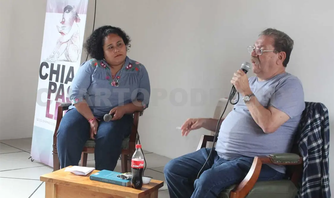 El escritor e historiador, en una presentación en Chiapas. Cortesía