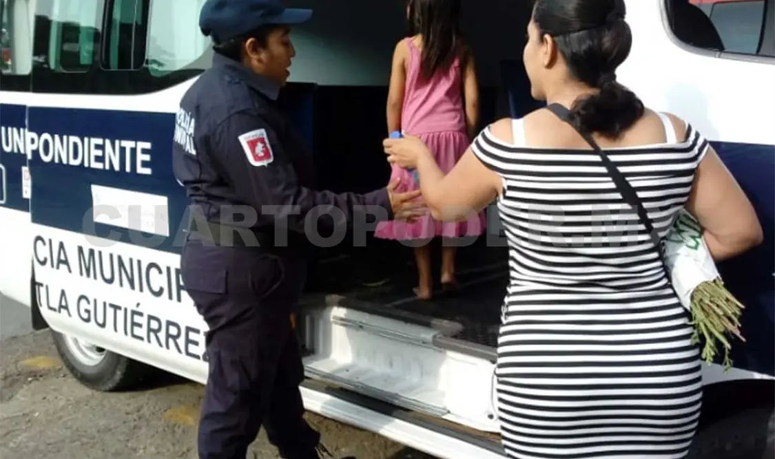 Policía encuentra niña perdida en el Centro
