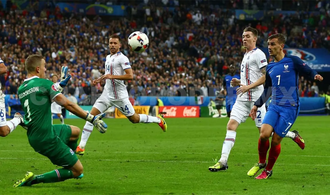 Francia se enfrenta a la selección de Islandia