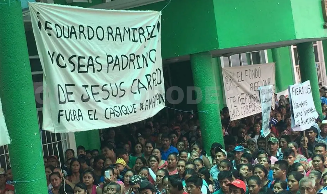 Siguen problemas políticos en Amatán