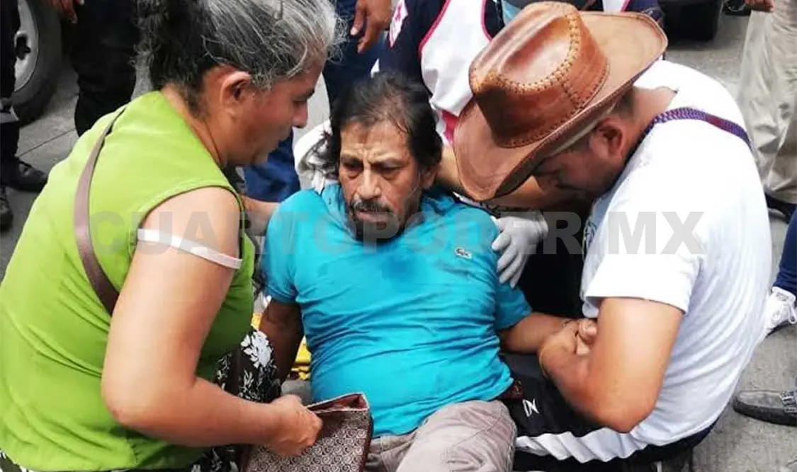 Peatón es embestido por un veloz colectivo