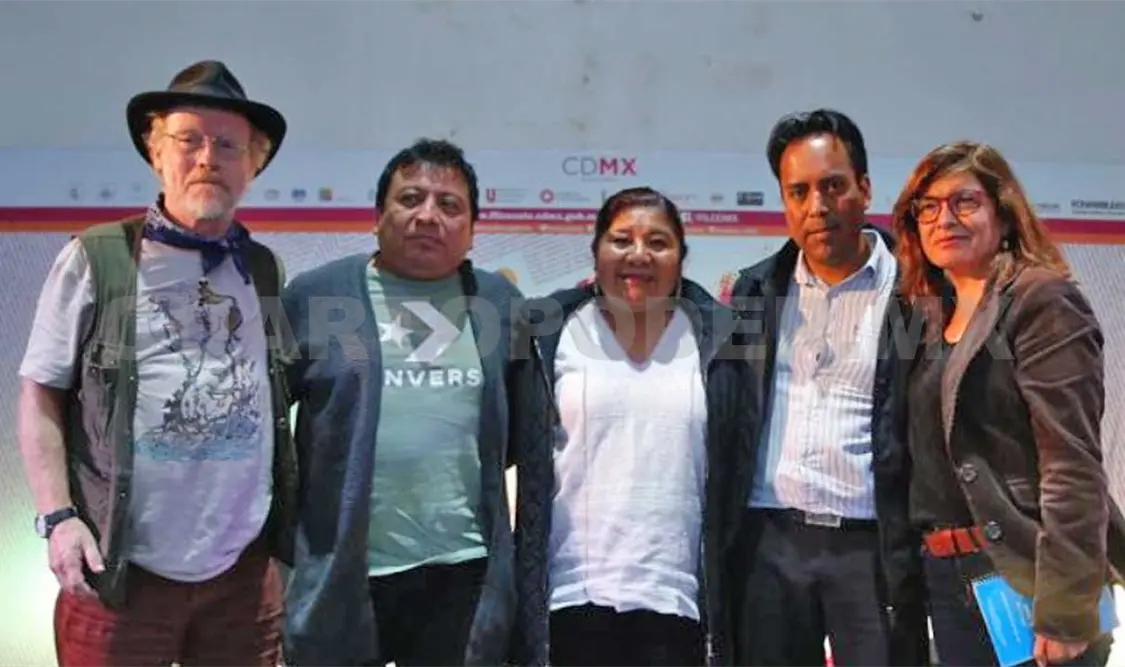 El libro fue presentado en la 18a Feria Internacional en el Zócalo, en el marco del 29o aniversario del suplemento de asuntos indígenas, Ojarasca. Cortesía
