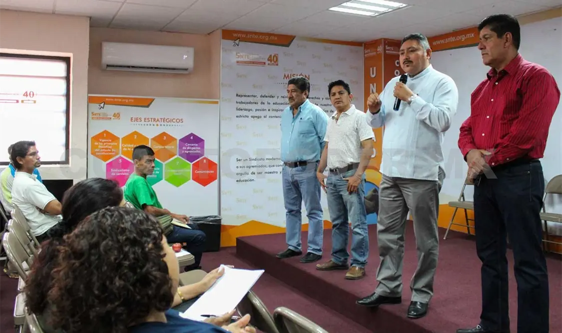 Ángel Paulino Canul Pacab, presidente de la Comisión Ejecutiva de la Sección 40 del SNTE. A. L. M. / CP