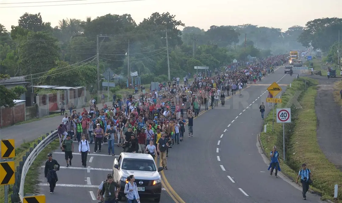 Caravana de migrantes llega a Tapachula