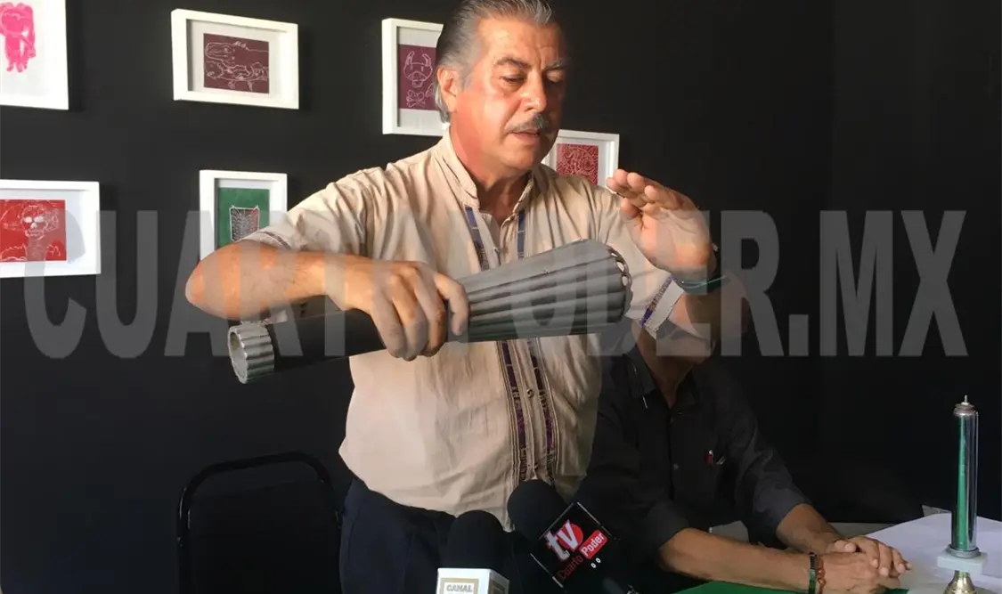 Esta antorcha fue utilizada en el centro del país y se hicieron 3 mil réplicas para realizar el recorrido desde Atenas hasta México. Guillermo Ramos / CP