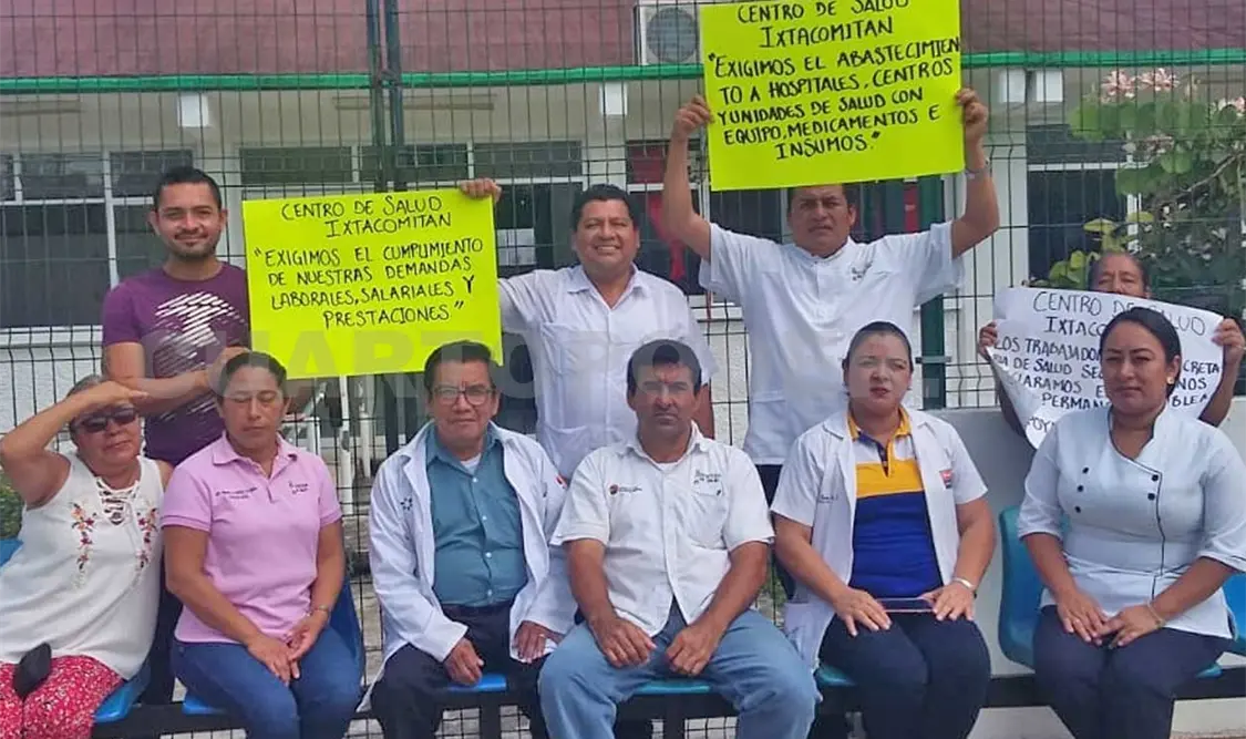 Trabajadores de diversos centros de salud se han sumado desde este fin de semana al paro de actividades. Cortesía
