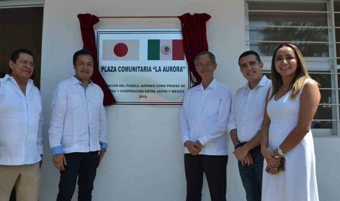 El embajador de Japón en México, Yasushi Takase, llevó a cabo la inauguración de la nueva Plaza Comunitaria “La Aurora”,