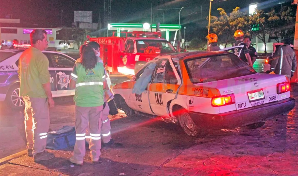Taxista pierde la vida tras aparatoso percance