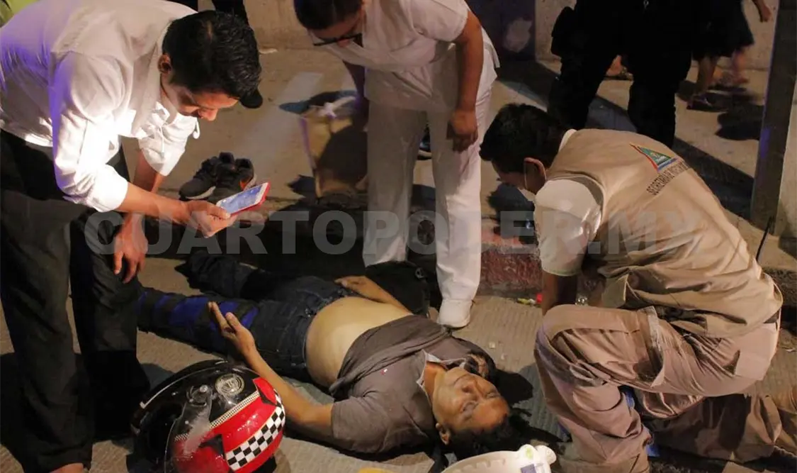 Motociclista arrolló a peatón y ambos fueron hospitalizados