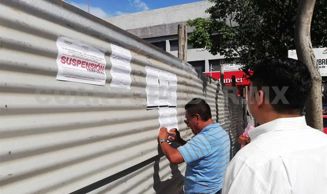 Suspenden obra por falta de permisos