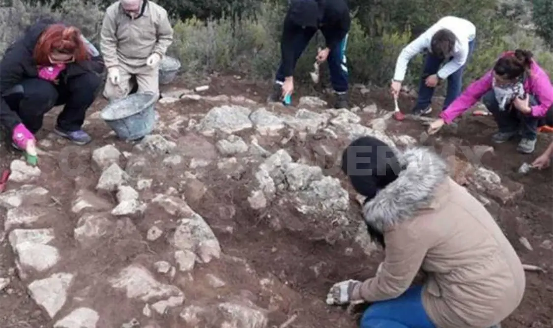 Los trabajos se han centrado en la excavación de un túmulo de planta circular de 3.80 metros de diámetro. Cortesía