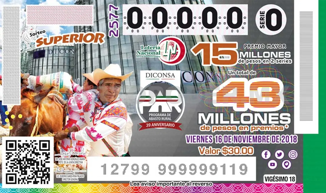 Lotería Nacional celebra 39 años del Programa de Abasto Rural