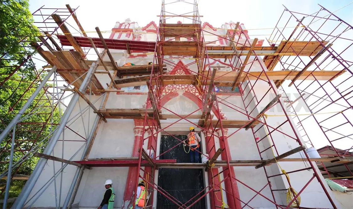 Continúan trabajos del patrimonio cultural afectado por los sismos