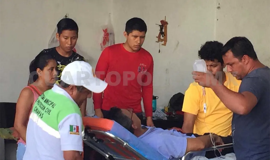 Esmeril casi le cercena la pierna y brazo a un hombre