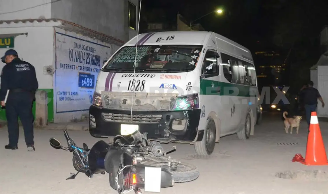 El percance ocurrió alrededor de las 20:00 horas del viernes en la colonia Patria Nueva. Edberg Mayorga / CP