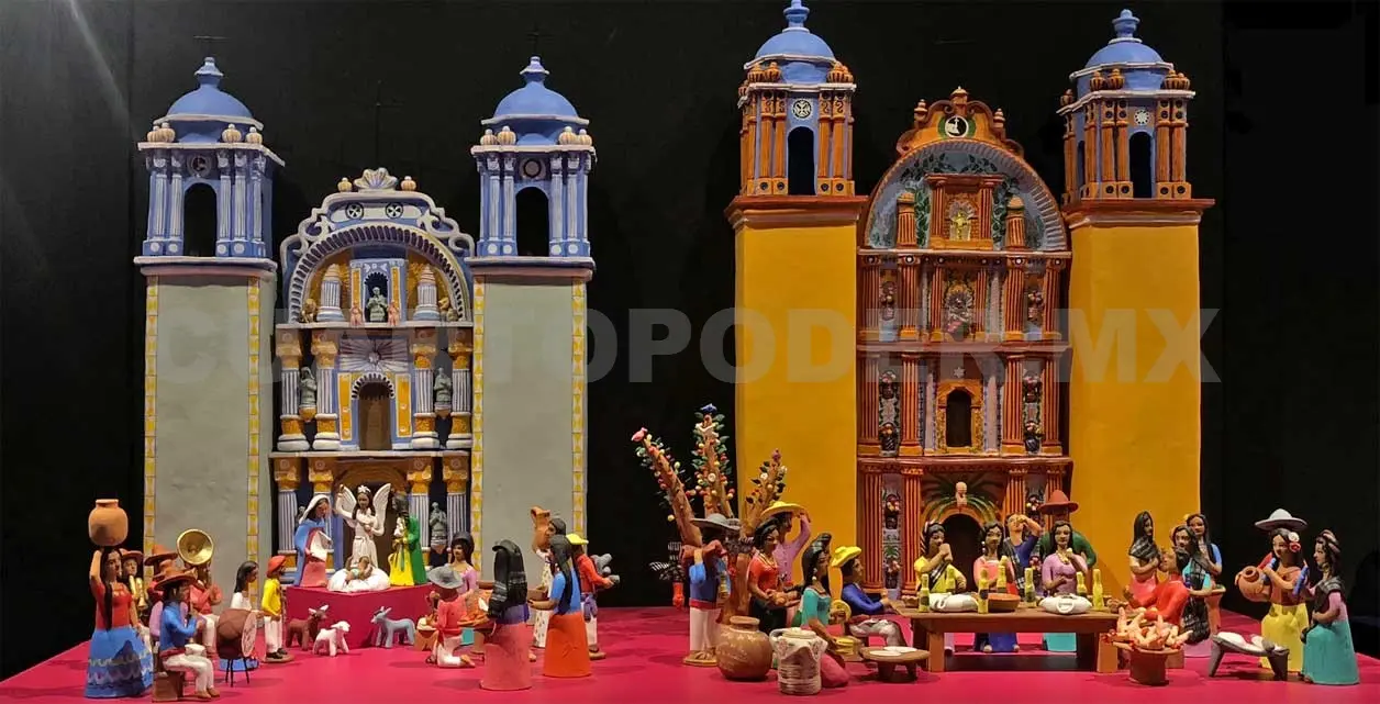 La muestra de nacimientos en Toluca muestra una diversidad de nacimientos mexicanos que reflejen el talento y la calidad del trabajo de distintos artistas populares. Cortesía