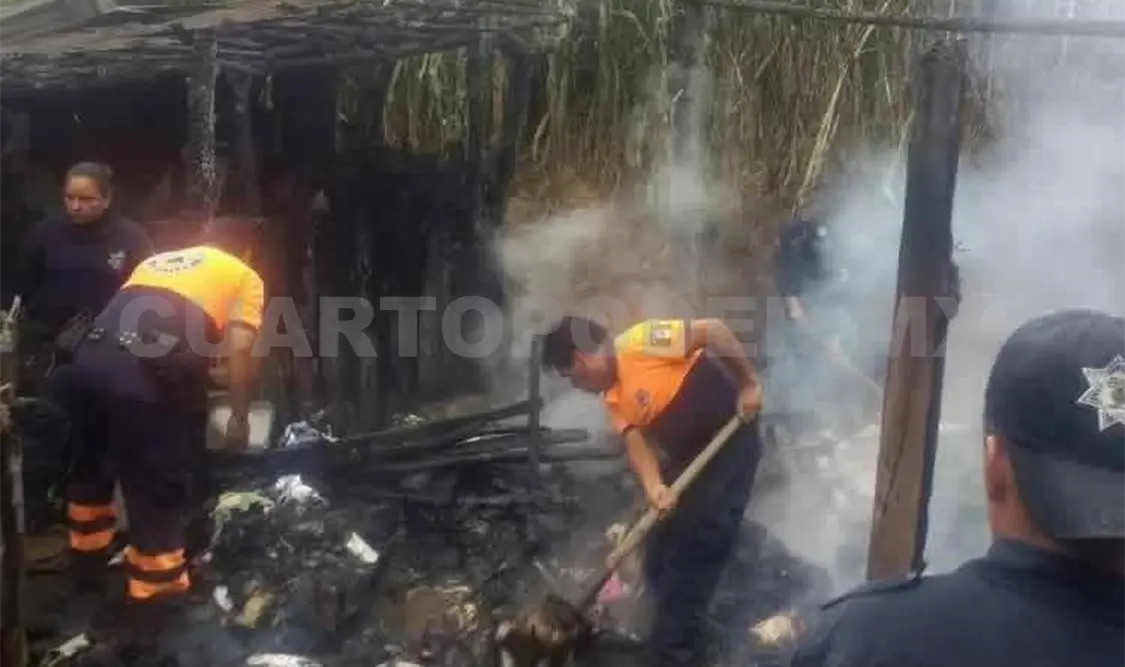 Incendio consume una vivienda en su totalidad