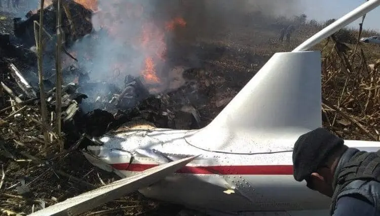 Imagen del desplome de la aeronave