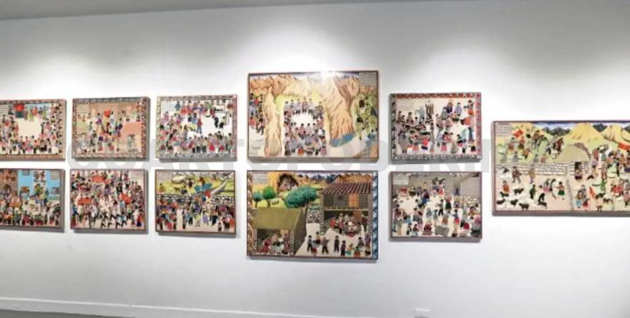 Estos son algunos de los relatos pintados por artesanos en las tablas de Sarhua. Cortesía
