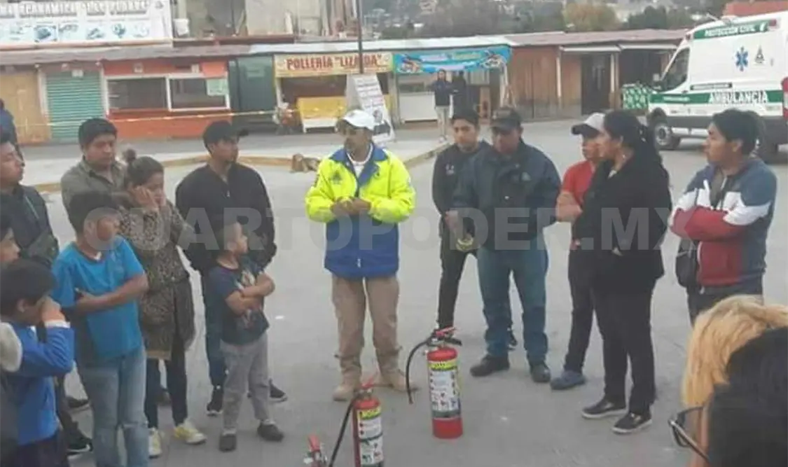 Protección Civil impartió un curso preventivo en el mercado Norte de San Cristóbal. Manuel Martínez / CP